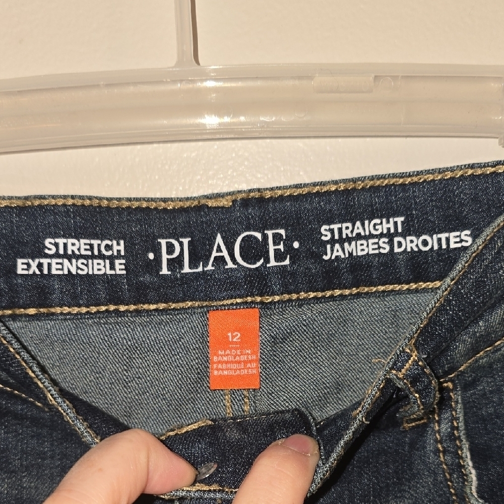 Place Boys Size 12 Dark Blue Skinny Jeans LOT-Q - Picture 2 of 8